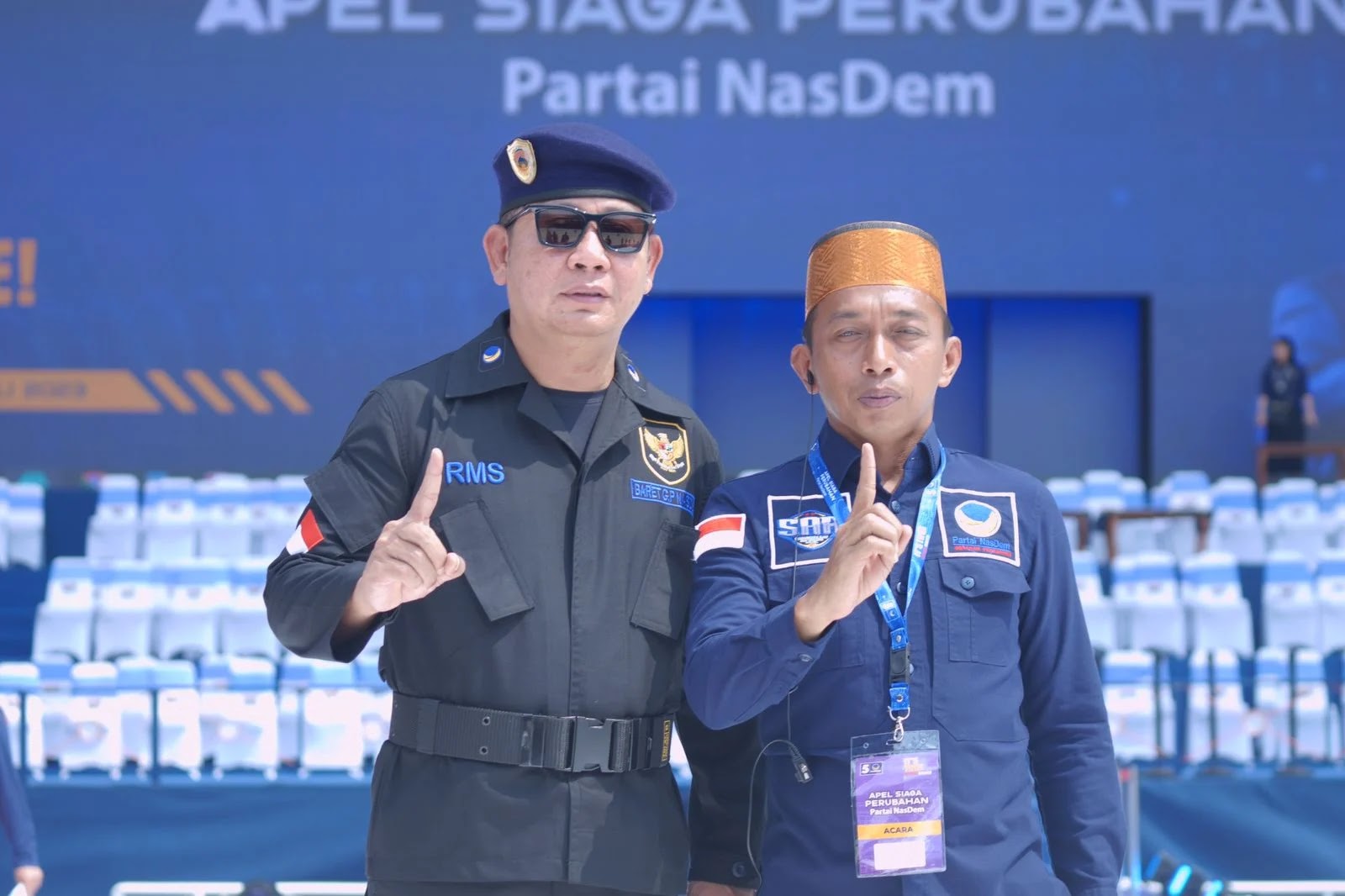 Ketua NasDem Sulsel Rusdi Masse bersama Sekretaris NasDem Sulsel Syahruddin Alrif, NasDem dibawah komando Rusdi Masse (RMS) kembali menunjukkan kemenangannya di Pilkada Serentak 2024.