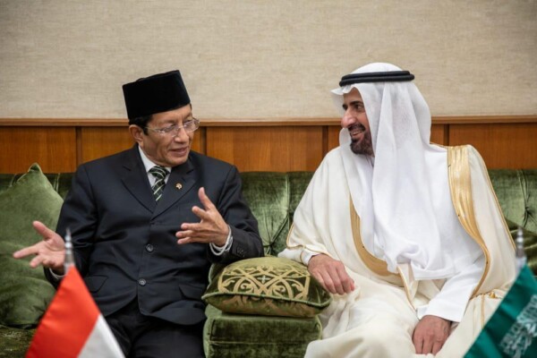 Menteri Agama RI Nasaruddin Umar bertemu dengan Menteri Haji dan Umrah Arab Saudi Tawfiq F Al Rabiah.
