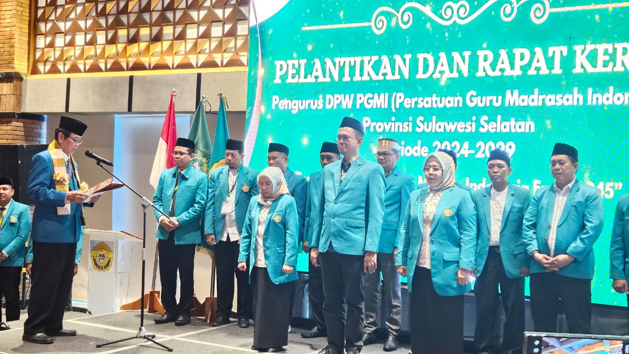 Dewan Pimpinan Wilayah Persatuan Guru Madrasah Indonesia (DPW PGMI) Provinsi Sulawesi Selatan periode 2024 - 2029 resmi dilantik.