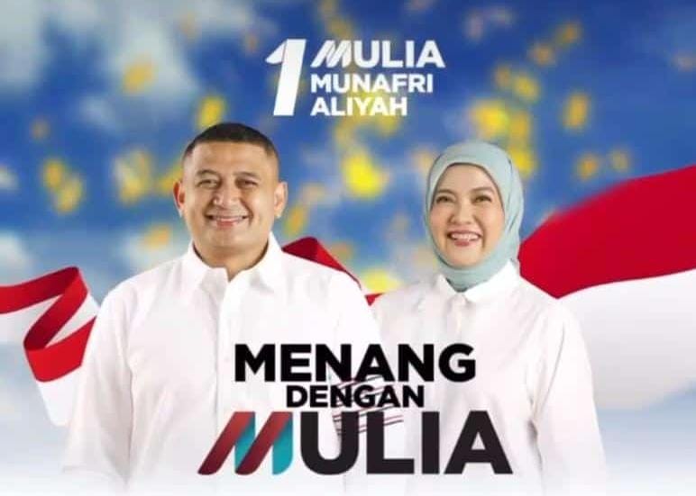 Pasangan Munafri Arifuddin-Aliyah Mustika Ilham (MULIA) di Pilwali Makassar.