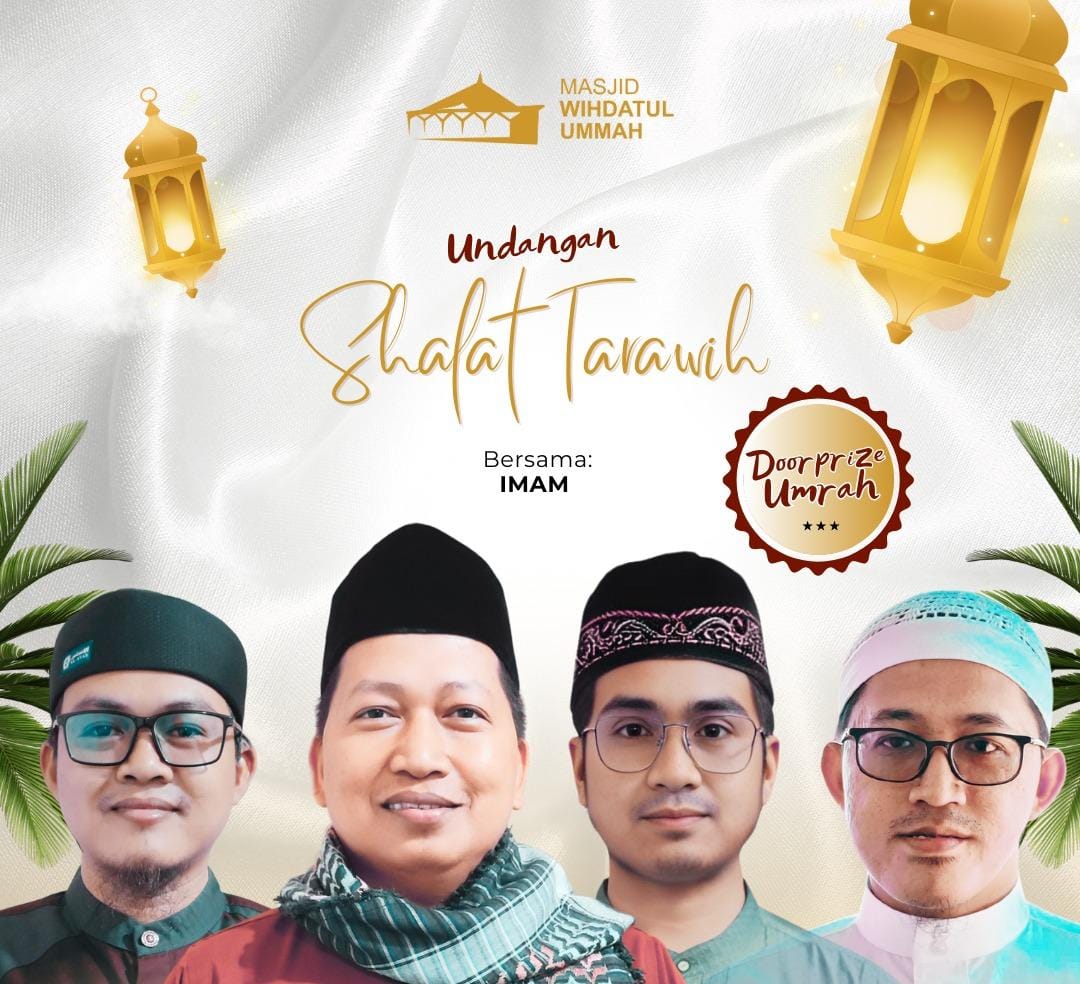 Dewan Pengurus Daerah Wahdah Islamiyah Makassar menyaiapkan doorprize umrah bagi warga yang solat tarwih di masjid Wihdatul Wihdahtul Ummah Makassar