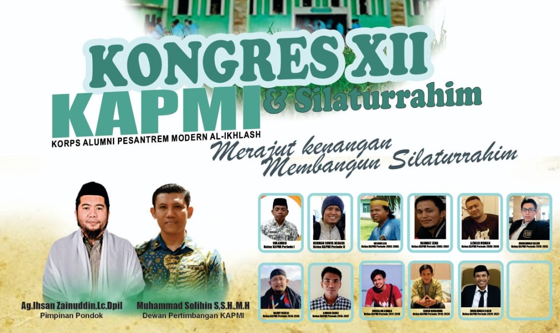 Korps Alumni Santri Pondok Pesantren Al Ikhlash (KAPMI) bakal menggelar Kongres KAPMI ke-XII.
