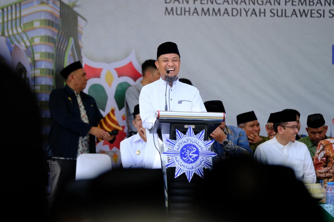 Gubernur Sulsel Andi Sudirman Sulaiman turut hadir pada kegiatan syawalan 1446 H Muhammadiyah Sulsel.