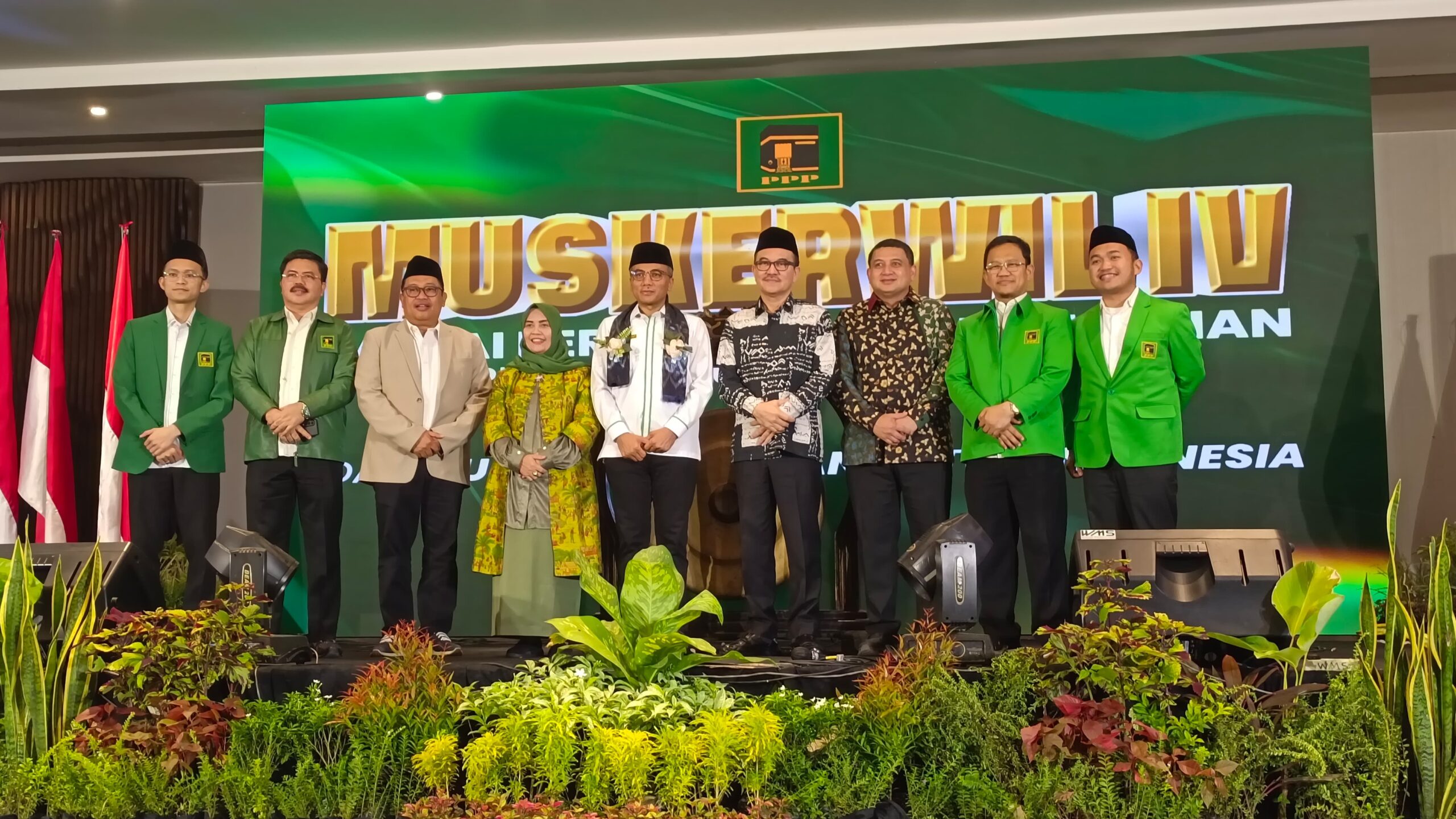 Suasana pembukaan Muskerwil PPP Sulsel digelar di Hotel Sheraton Makassar, Sabtu (28/6/2025).
