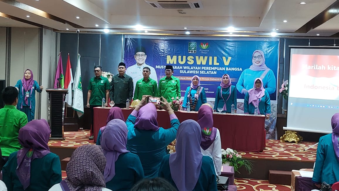 Badan Otonom Partai Kebangkitan Bangsa (PKB) Dewan Pimpinan Wilayah (DPW) Perempuan Bangsa (PB) Sulsel mengadakan musyawarah wilayah (muswil) ke V, di Hotel Remcy, Panakkukang, Sabtu (5/7/2025).